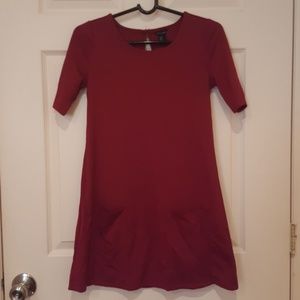 Forever 21 Burgundy Pocket Dress